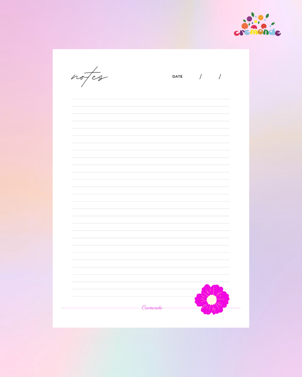 Cremonde Agenda - Paris Edition for women / English