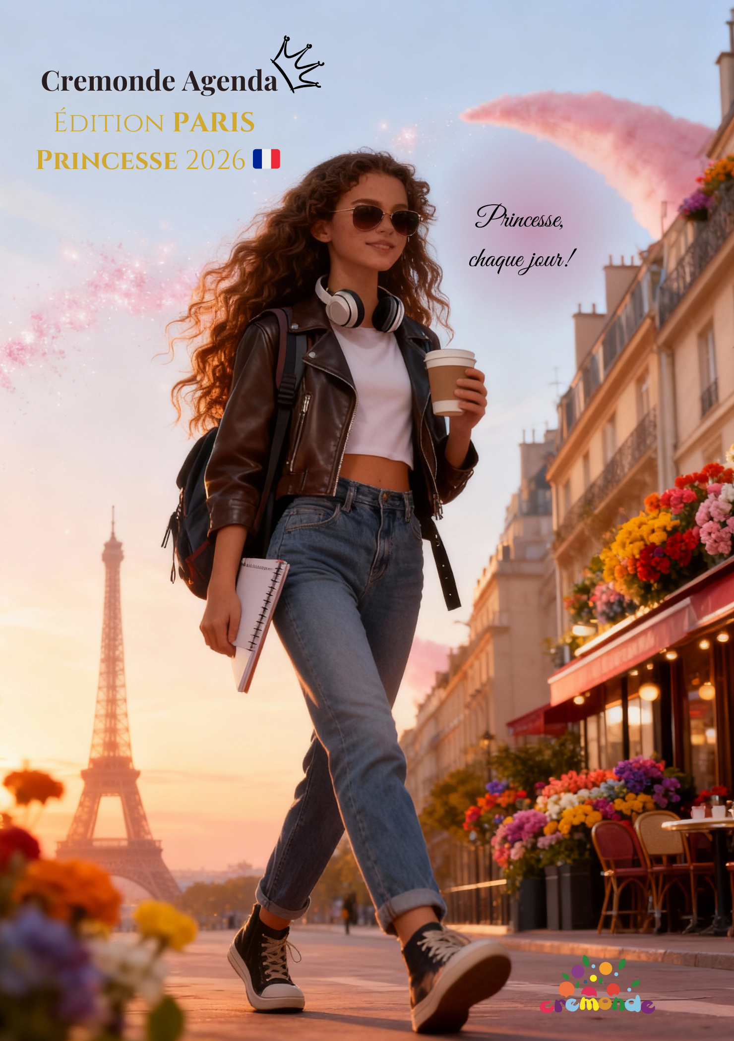 Cremonde Agenda - Paris Princess Edition - for girls (12-20 yo)