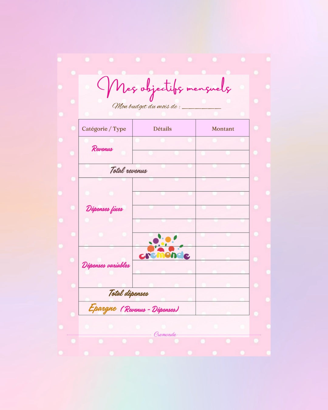 Cremonde Agenda - Paris Edition - for women / French