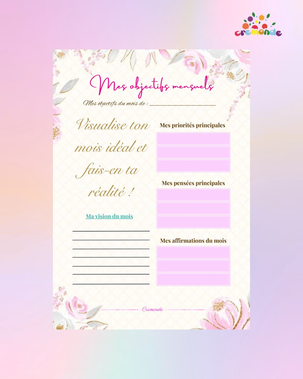 Cremonde Agenda - Paris Edition - for women / French