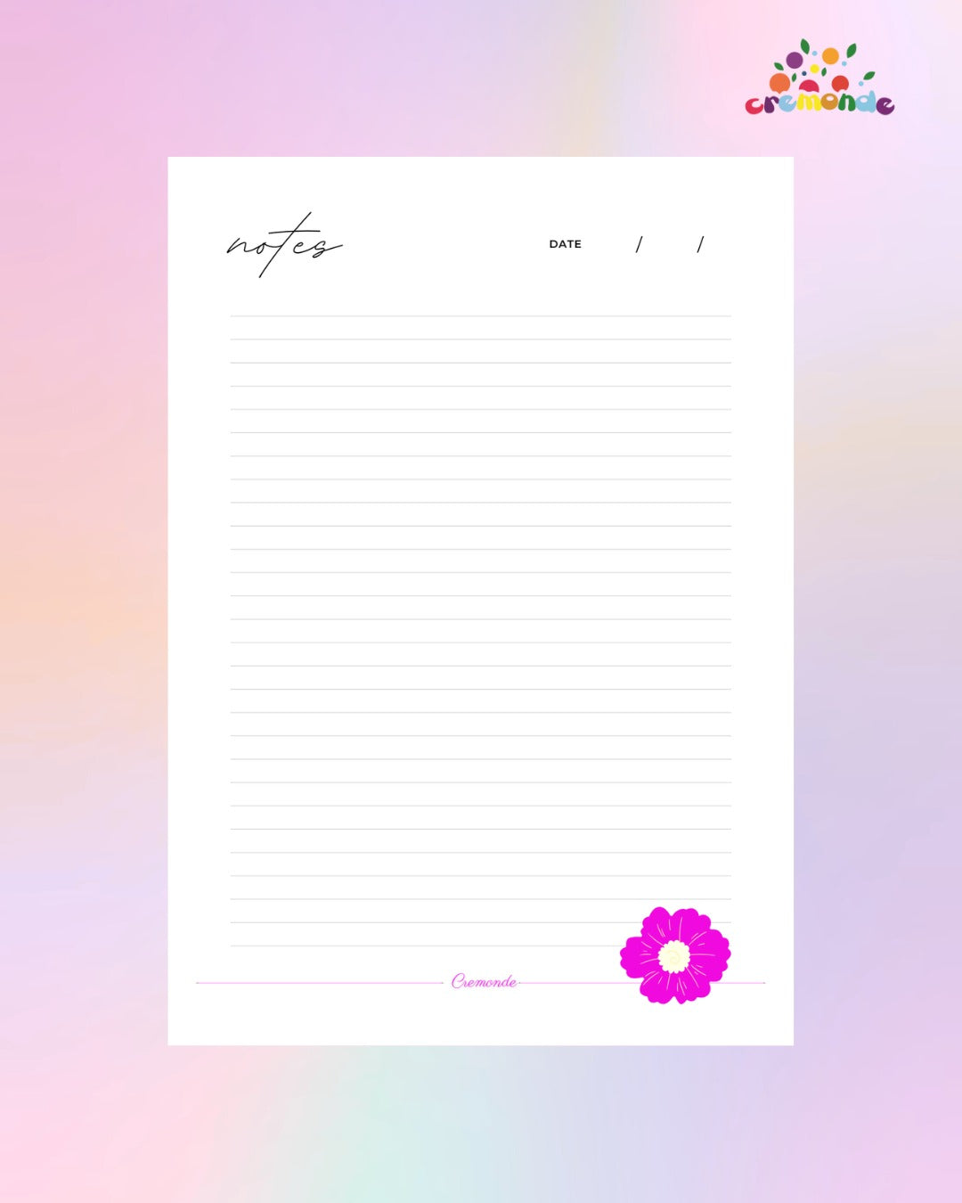 Cremonde Agenda - Paris Edition - for women / French