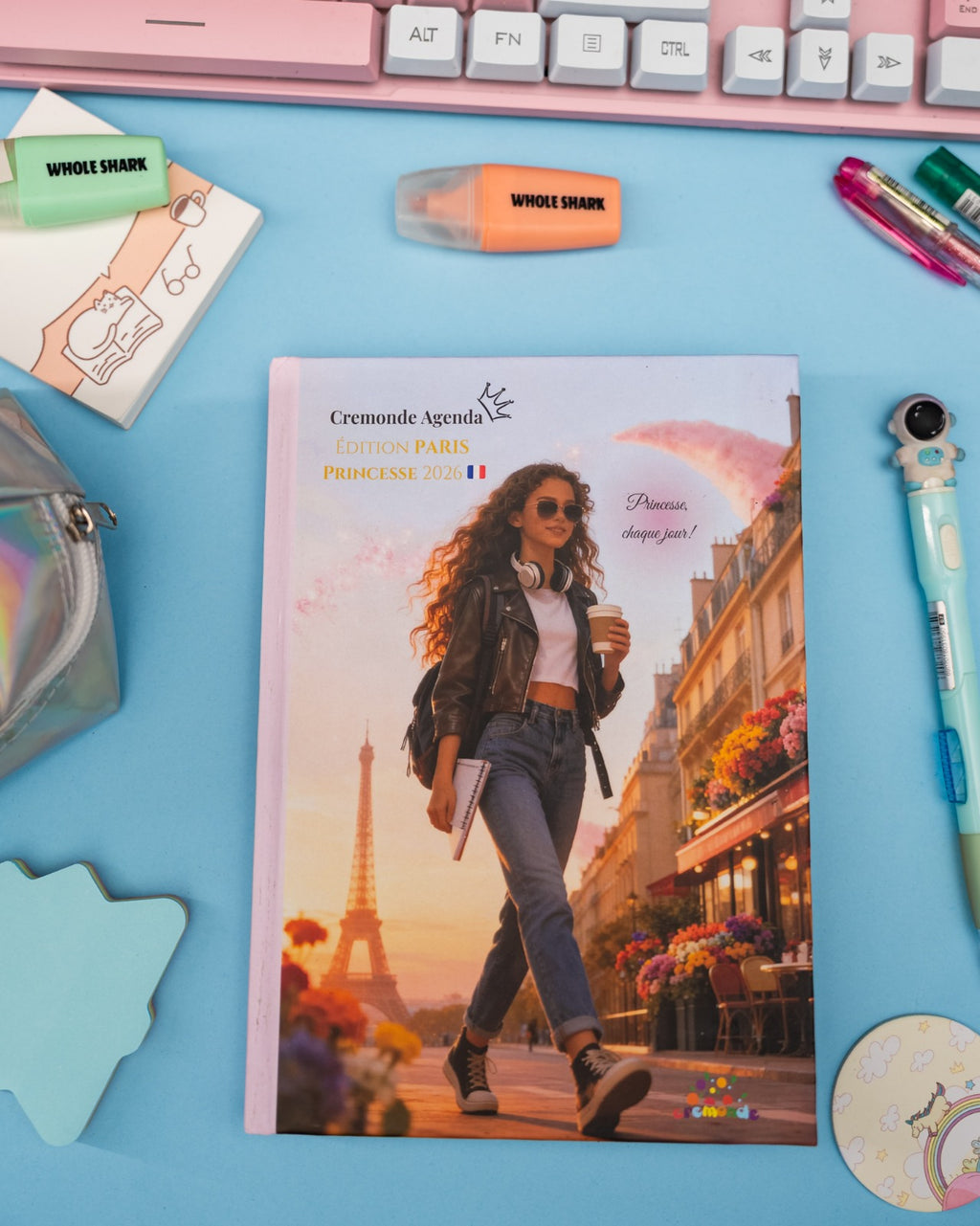 Cremonde Agenda - Paris Princess Edition - for girls (12-20 yo)