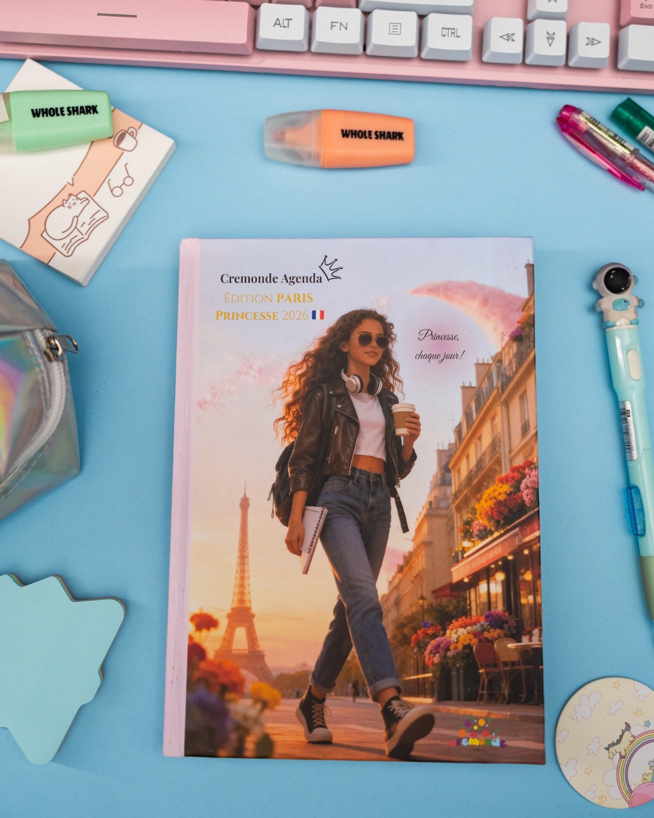 Cremonde Agenda - Paris Princess Edition - for girls (12-20 yo)