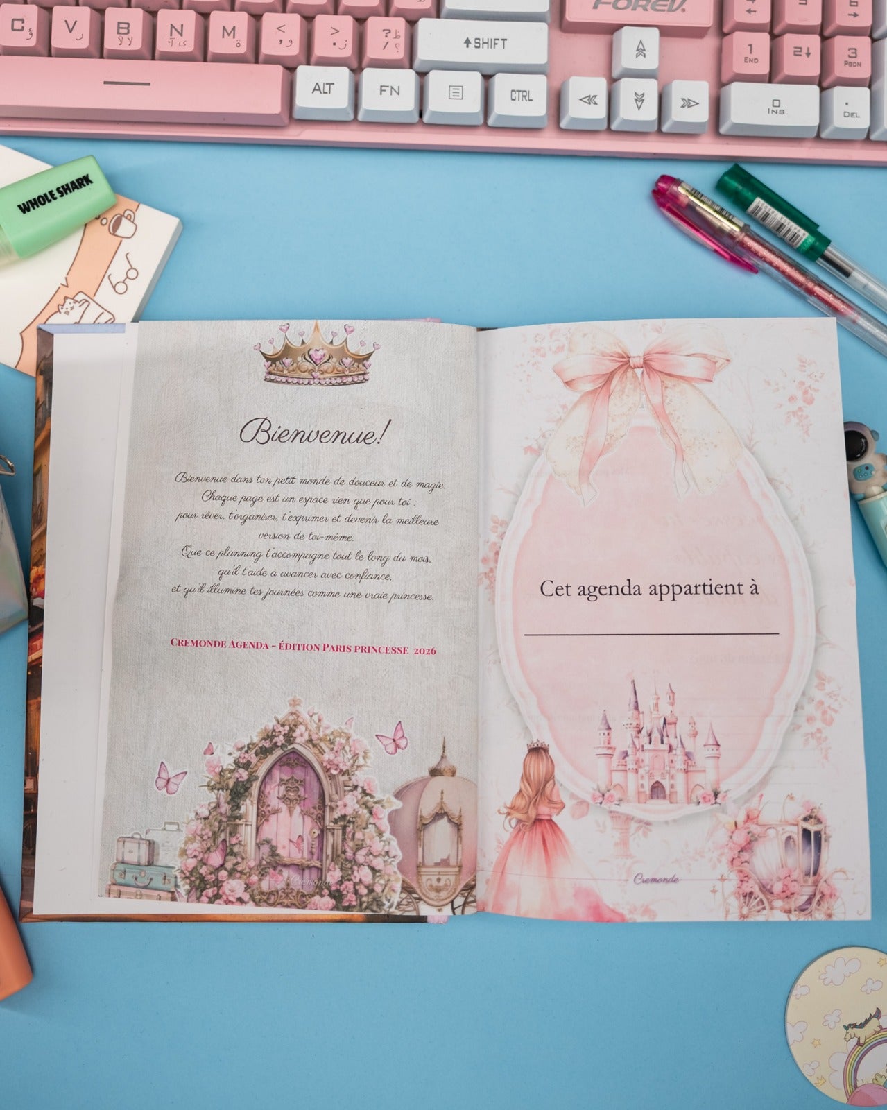 Cremonde Agenda - Paris Princess Edition - for girls (12-20 yo)